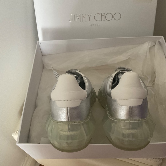 Jimmy Choo diamond silver/white sneakers size 36 - Picture 3 of 7